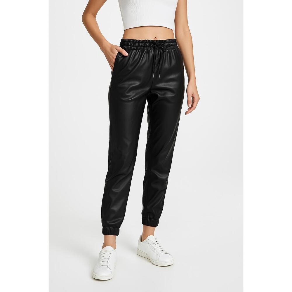 BlankNYC Pants Womens 26 Black Joggers Elastic Waistband Drawstring Streetwear‎